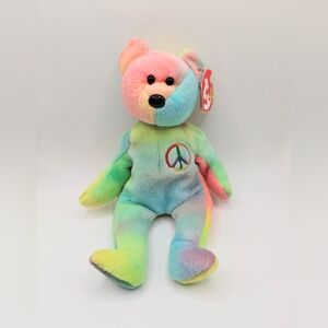 Original peace beanie baby 1996 RARE great condition tye dye oakbrook tag errors